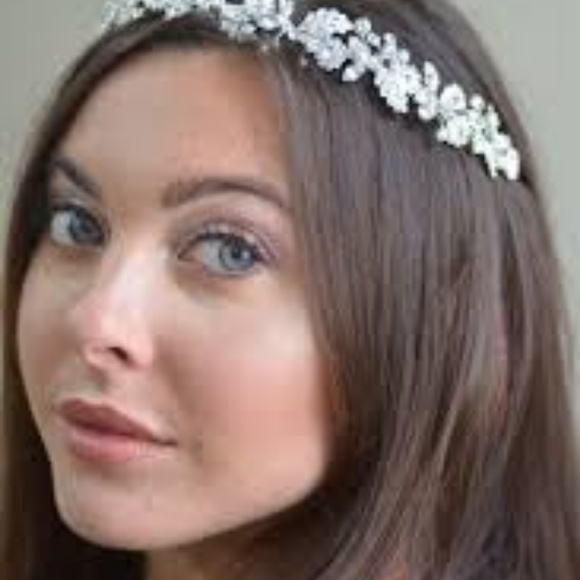 Ansonia Bridal Silver Jeweled Headpiece